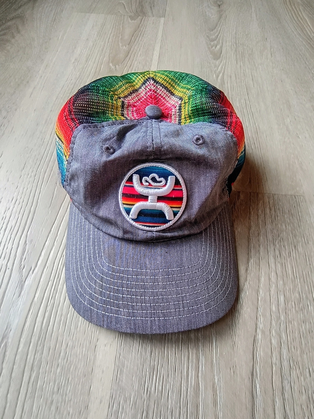 Hooey Serape Trucker Hat Gray Multicolor Western Rodeo Cowboy Ranch Snapback